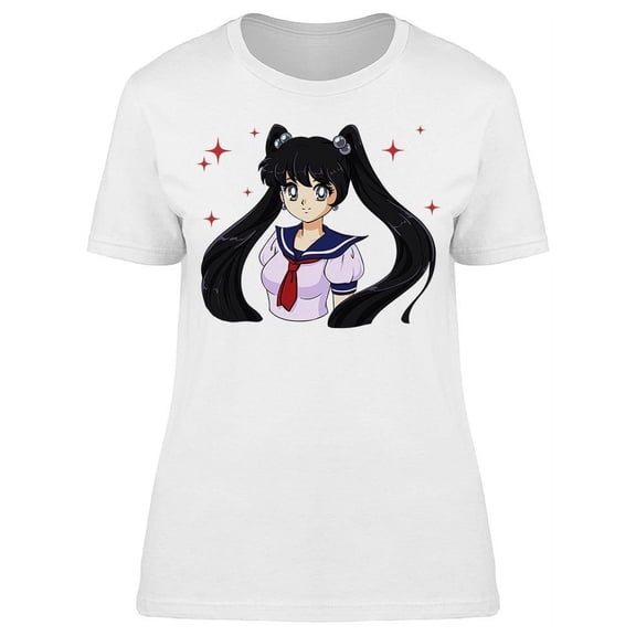 Girl With Black Tails T-Shirt Women -Image by Shutterstock, Female Small