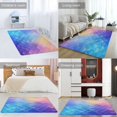 thumbnail image 2 of Colorful Gradient Fish Scale Texture Mermaid Carpet Rug for Home Living Room Bedroom Sofa Doormat Decor Area Rug Non-slip Mat, 2 of 7