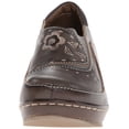 thumbnail image 2 of Womens Closed-Back Hand-Painted Leather Clogs - Gray - European Size 40, 2 of 7