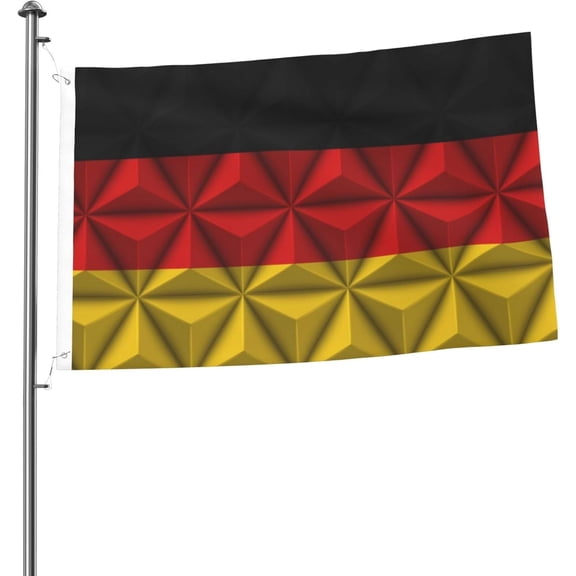 Flag of Germany With Polygon Effect Flag 2x3 Ft Double-Sided Durable Outdoor Decorative Banner Polyester Home Flags Yard Lawn Welcome Flag