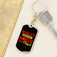 thumbnail image 6 of World's Okayest Poker Player Gambler Stainless Steel or 18k Gold Premium Swivel Dog Tag Keychain, 6 of 16