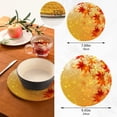 thumbnail image 3 of SKYSONIC Autumn Leaves Maple Pot Holders Trivets, 2 Pcs Heat Resistant Trivets, Cotton Thread Weave Mats for Hot Pads Pans Pot Bowl Teapot for Kitchen Decor, 3 of 7