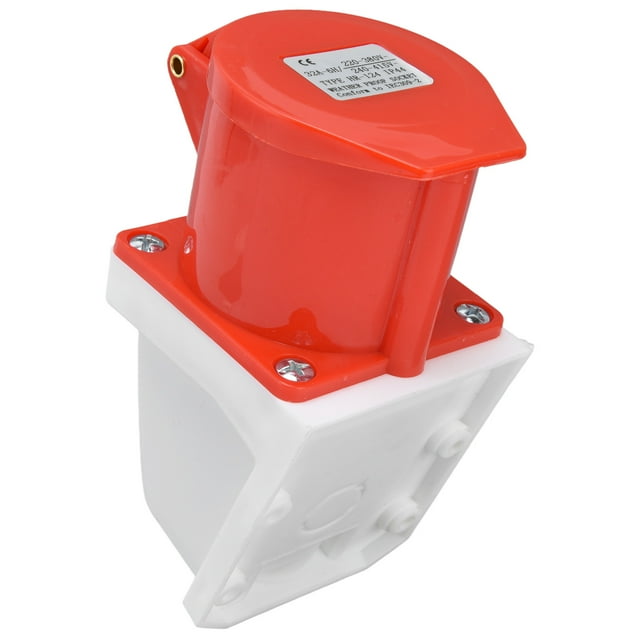 Prise Industrielle en Laiton Rouge PC, Prise Étanche IP44 pour Alimentation Électrique, 220-380V, 240-415V