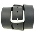 thumbnail image 2 of Mens 1 1/2 Plain Black Latigo Leather Belt Old Silver Buckle Made In USA, 2 of 4