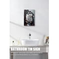 thumbnail image 2 of Raccoon Reading The Newspaper On Toilet Funny Painting Wall Art Retro Tin Sign Raccoon Decor Funny Bathroom Wall Decor Restroom Wall Decor for Man Cave Garage 5.5x8 Inch, 2 of 7