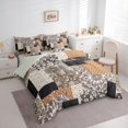 thumbnail image 2 of Homewish Retro Boho Mandala 7-Piece Twin Bedding,Patchwork Geometric Bedding Comforter Set,Brown Gray,Light Gray Reversible, 2 of 8