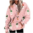 thumbnail image 2 of Craaazy Women's Loose Christmas Printed Long Sleeve Oversized Sweatshirt Xmas Warm Tops with Pockets Gifts, 2 of 7