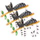 thumbnail image 1 of uds broche alfileres hechos a mano Retro aleación de moda en forma de gato DIY ramo de boda Kit negro, 1 of 12