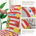 thumbnail image 5 of Yayeee 2 Pack Dining Chair Covers Stretch Parson Chairs Slipcovers Seat Protector, Striped Lemon, 5 of 6