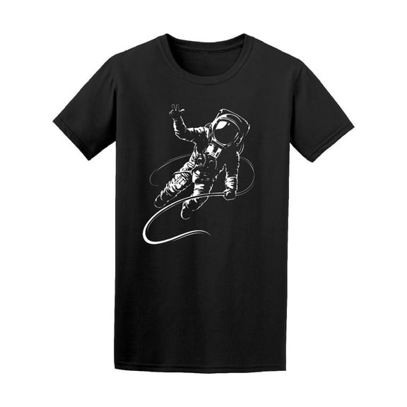 Astronaut Black And White Sketch T-Shirt Men -Image by Shutterstock, Male Medium