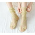 thumbnail image 4 of Dalrosia Women Girls Lace Socks Sheer Loose Socks Decorated Mesh Tulle Socks Transparent See Through Lace Slouch Socks, 4 of 6
