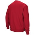 thumbnail image 3 of Men's Colosseum Scarlet Nebraska Huskers Arch & Logo Crew Neck Sweatshirt, 3 of 5