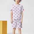 thumbnail image 5 of TOWED22 Infant Summer Clothes 2 Piece Sets Print Shirt Tee + Elastic Waist Shorts Casual Outfits Toddler Girl Clothing(White,9-10 Y), 5 of 6