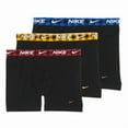 thumbnail image 2 of Nike 3Pk Boxer Brief Cotton Mens Active Underwears Size S, Color: Black/Multi, 2 of 2