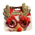 thumbnail image 2 of Gafas navideñas, monturas para gafas navideñas, gafas creativas con disfraces navideños Asta y nariz doradas, 2 of 9