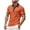 Orange, variant on Kukoosong Men's Short Sleeve Polo Shirt with Zipper Lapel and Pocket, Casual Office Wear, Summer Comfort Fit Breathable Fabric Men Golf T Shirt Casual Workout Tops