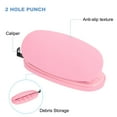 thumbnail image 4 of Uxcell 1/4" 2 Hole Paper Punch, Metal Hole Puncher 10 Sheet Punch Capacity Frosted Surface Manual Loose Leaf Hole Punch for Office and Home Supplies, Pink, 4 of 6