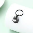 thumbnail image 4 of Pet Paw Print Teardrop Urn Necklace for Ashes / Urn Keychain for Ashes for Dog/Cat Pet Ashes Keepsake Memorial Pet Cremation Necklace / Keychain, 4 of 7