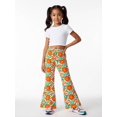 thumbnail image 5 of Girls Flared Pants, Wide Leg Bell Bottom Trousers - Printed Casual Kids Pants - Spring Summer Autumn Fashion for Girls Ages 4-13, 5 of 6