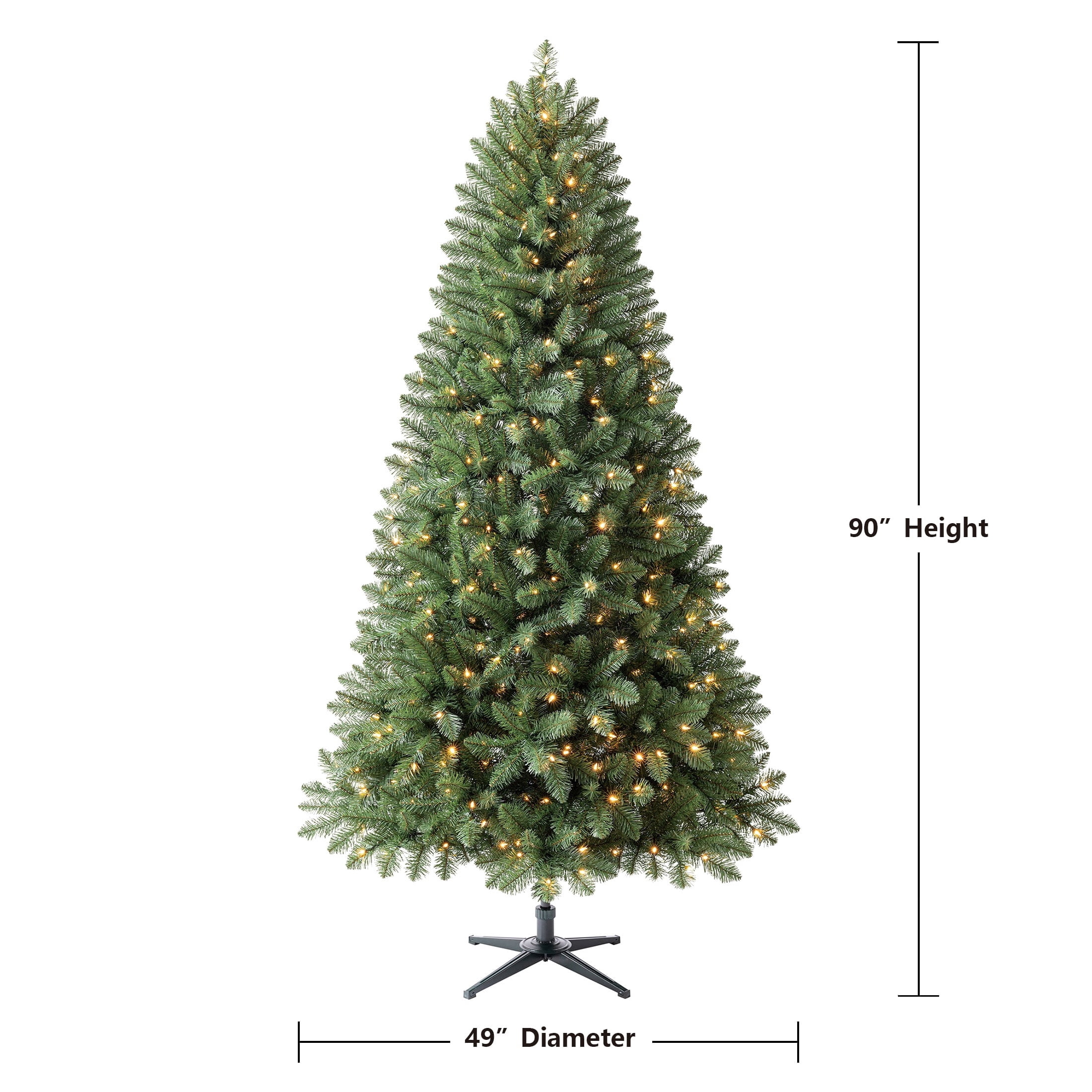 7.5' Pre-Lit Kennedy Fir Green Artificial Christmas Tree with
