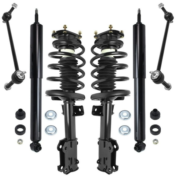 Detroit Axle - 6pc Struts Shocks Kit for Ford 2011-2014 Mustang, 2 Front Struts w/Coil Springs 2 Rear Shocks 2 Sway Bars 2012 2013 Replacement Suspension Kit
