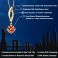 thumbnail image 2 of Gem Stone King 10K Yellow Gold Ecstasy Mystic Topaz and Lab Grown Diamond Pendant Necklace for Women | 1.03 Cttw | Gemstone November Birthstone | Round 6MM | With 18 inch Chain, 2 of 6