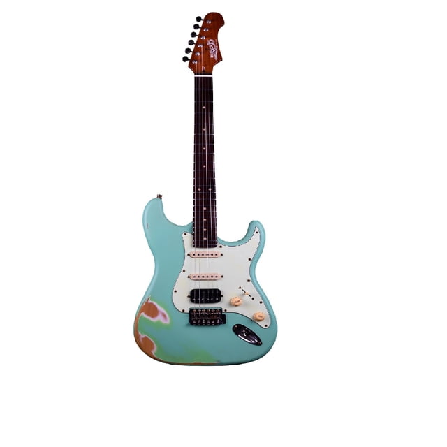 Guitarra Eléctrica Stratocaster Hss Jet Js400 Relic Snb Sea Foam Green Jet Js400