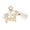White, variant on Stylish Retro Puppy Accessory For Purse Or Keychain Featuring Double Stitched Craftsmanship Dachshund Keyring