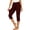 Wine, variant on QSAWXQZ Women's Capri Dress Pants High Waist Straight Leg Split Hem Stretch Trousers with Pockets Casual Work Bottoms XL