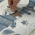thumbnail image 4 of Ambesonne Tea Time Jigsaw Puzzle, Country Cups and Pot Plate, Heirloom-Quality Fun Activity for Family Durable Cardboard, 1000 pcs, Blue and White, 4 of 5