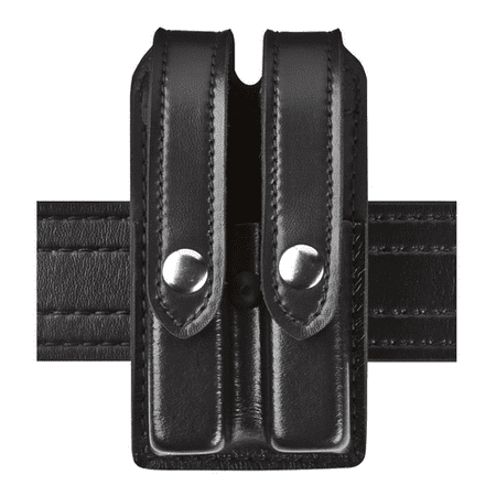 Safariland Double Mag Pouch - safariland 78-slimline double mag pouch beretta 8045f bw black w/chrome snaps