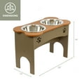 thumbnail image 3 of OUTDOOR LEISURE PRODUCTS Model GMECWW Double Water and Food Bowl Made of High Density Poly Resin for Taller Dogs - Large, 3 of 5