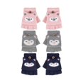 thumbnail image 1 of wonima44 Geyoga 3 Pair Kid Fingerless Gloves Convertible Flip Top Gloves Winter Warm Half Finger Mitten for Kid Boy Girl 5-10 Year, 1 of 1