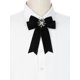 thumbnail image 4 of Broche de lazo de terciopelo negro preatado elegante de INSPIRE CHIC con imitación de perlas y rhinestones, 4 of 5