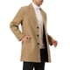 thumbnail image 4 of Abrigo Chic para Hombre con Solapa Notch, de Un Solo Botón, de Peso Medio, de Manga Larga, Talla S, Color Caqui, 4 of 7