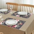 thumbnail image 3 of Pioneer Flower Floral Print Pattern Summer Placemats Table Placemats Set Of 4-Linen Kitchen Washable Placemats Table Mats 12x18 Inch Non-Slip Heat Resistant, 3 of 6