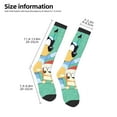 thumbnail image 2 of Masiiu Bluey Print Adult Crew socks, Comfortable Novelty Colorful Patterned, Breathable, Stylish Colorblock for Men Women, 2 of 6