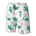 thumbnail image 5 of Naloa Turtles And Seahorses Men's Beach Shorts, Surfing shorts, Swim trunks, Quick Dry Swim Trunks for Surfing Beach Fun - Small, 5 of 9