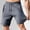 Gray, variant on Mens Mid Rise Stretch Quick Dry Athletic Bottoms, Zipper Pockets Reflective Strip Breathable Workout Shorts Gray M