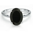 thumbnail image 3 of Gem Stone King PLAT-900 Platinum Black Onyx Engagement Ring for Women | 2.50 Cttw | Oval 10X8MM | Gemstone December Birthstone | Size 6, 3 of 6