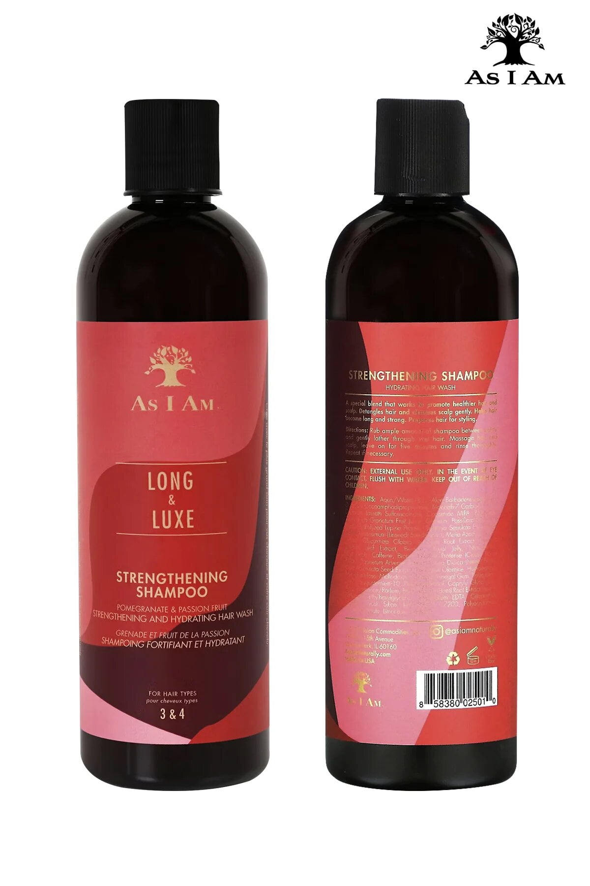 As I Am Long & Luxe Strengthening Shampoo + Conditioner Duo, 12 fl