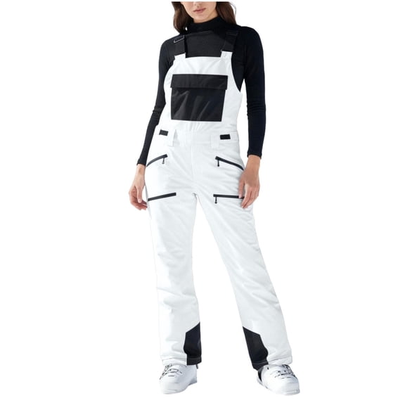 Aellinatey Womens Ski Pants Ski Bibs Insulated Snowboard Overalls Waterproof Outdoor Snowpant Adjustable Jumpsuit Snowsuit