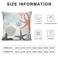 thumbnail image 5 of PIKWEEK Ocean Coral Pillow Covers Nautical Coastal Throw Pillows Beach Seashell Starfish Pillow Case Soft Square Cushion Covers for Home Couch Sofa Patio Bedroom, Brown, 5 of 5
