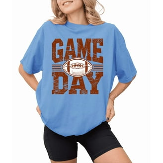 Women's Game Day Football T-Shirt – Vintage Graphic Tee, Soft Cotton Blend, Perfect For Sunday Funday & Football Season