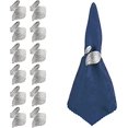 thumbnail image 1 of (Plata) Juego de 12 servilleteros dorados para decoración de mesa, cumpleaños, aniversario, Navidad, Pascua, otoño, Halloween, Acción de Gracias, fiesta de mesa, 1 of 5