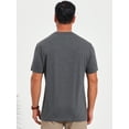 thumbnail image 3 of DARING DIVA Men's Chest Pocket Striped Print Crew Neck Short Sleeve T-Shirt 3XL Dark Gray, 3 of 7