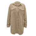 thumbnail image 6 of LYXSSBYX Women Long Sleeve Shacket Jacket Hot Sale Clearance Women‘s Fashion Soild T-Shirts Long Sleeve Tops Women's Blouse Coat, 6 of 8
