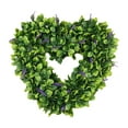 thumbnail image 2 of Heart Shaped Boxwood Wreath, Artificial Greenery Heart Wreath, Simulation Green Plant Wreath, Decorative Hanging Greenery Wreath, Farmhouse Door Wreath, Wall Hanging Plant Wreath, 2 of 6