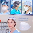 thumbnail image 3 of Paquete De 4 Gorros De Trabajo Para Enfermera, Servicio Prolongado, Color Puro, Botón Pulido Opaco, Gorros De Trabajo Multifuncionales Unisex, Uniformes De Trabajo Yuarrent AP008643-04, 3 of 5