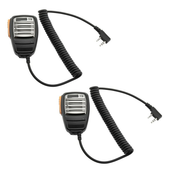 2X 2 Pin PTT Handheld Speaker Mic Microphone for Ear 2.5mm Stereo 3.5mm Stereo Microphone